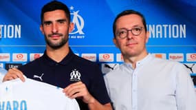 Alvaro Gonzalez et Jacques-Henri Eyraud, à Marseille le 1er août 2019