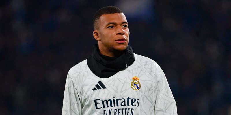 Le Français Kylian Mbappé avant le match du Real Madrid contre l'Atalanta, décembre 2024