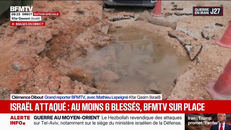 Israël attaqué: au moins six blessés légers, BFMTV sur place