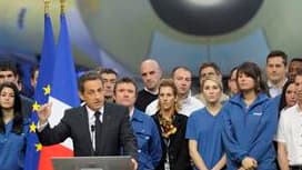 Lors d'un déplacement au site Airbus de Blagnac pour ses voeux au monde économique, Nicolas Sarkozy a appelé à une plus grande intégration économique européenne et réaffirmé la priorité donnée à la réduction des déficits ainsi qu'à l'amélioration de la co