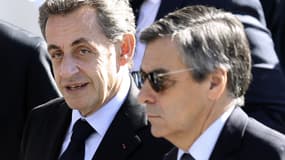 Nicolas Sarkozy et François Fillon le 15 octobre 2016 à Nice