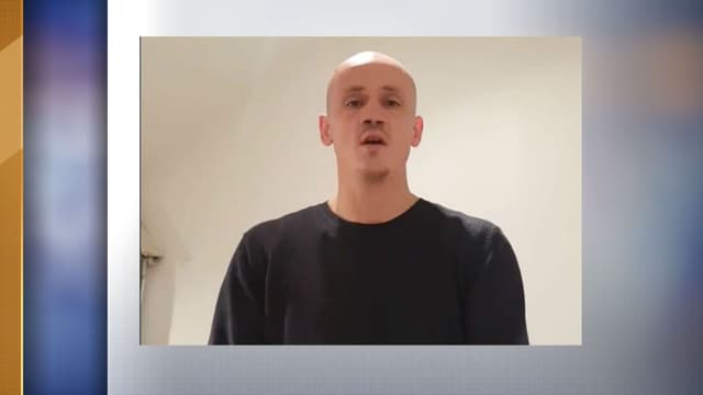 Christophe Dettinger lors d'une vidéo Facebook.