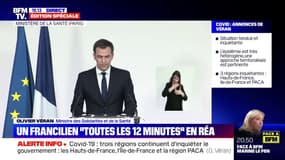 Olivier Véran: "Si l'épidémie se poursuit à ce niveau et à ce rythme (en Ile-de-France) nous prendrions toutes les mesures qui s'imposent"