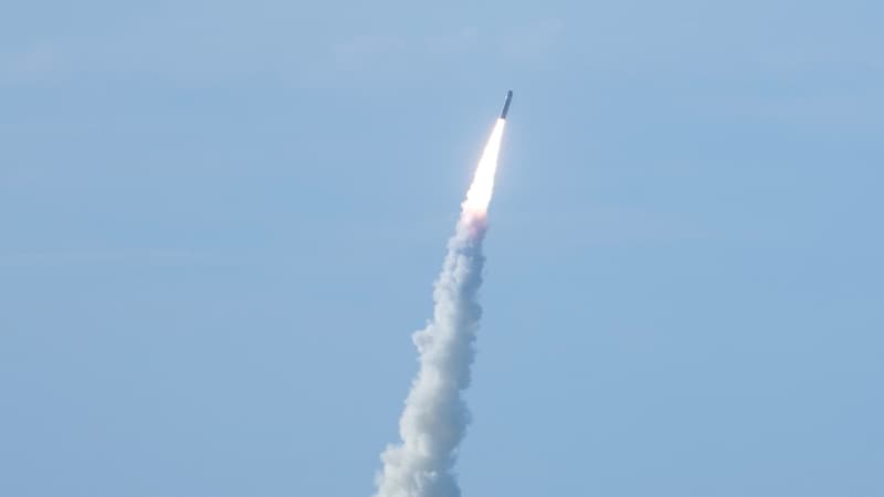 Un tir d'essai d'un missile M51 depuis un site situé près de Biscarosse (Landes), le 30 septembre 2015.