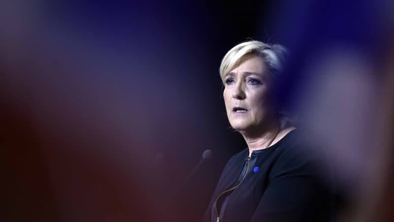 Marine Le Pen, le 15 avril à Perpignan.