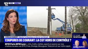 Coupures de courant: Coralie Dubost (LaREM) trouve "délirant le peu de responsabilité derrière ces actes"