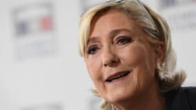 Marine Le Pen, présidente du Rassemblement National (RN, ex-FN)