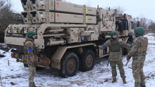 Un IRIS-T SLM utilisé par les forces armées ukrainiennes.