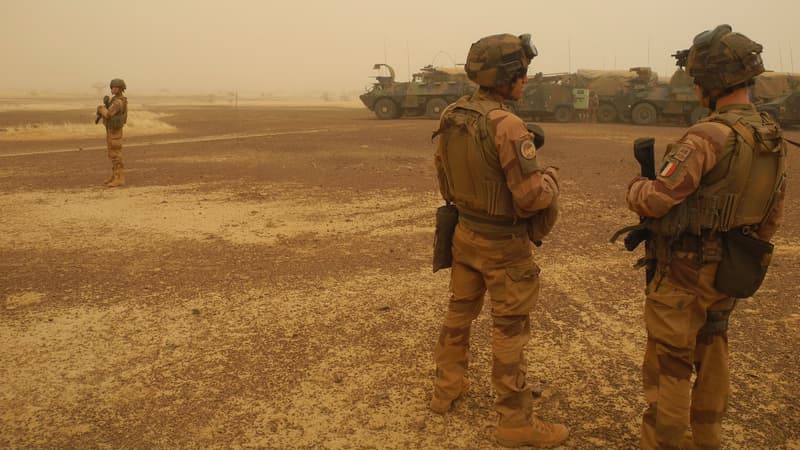 Des militaires de l'opération Barkhane, en mars 2019, au Mali