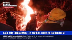 Cas de dermatose en Ariège: des agriculteurs mettent le feu à des bottes de foin pour tenter de bloquer les forces de l'ordre