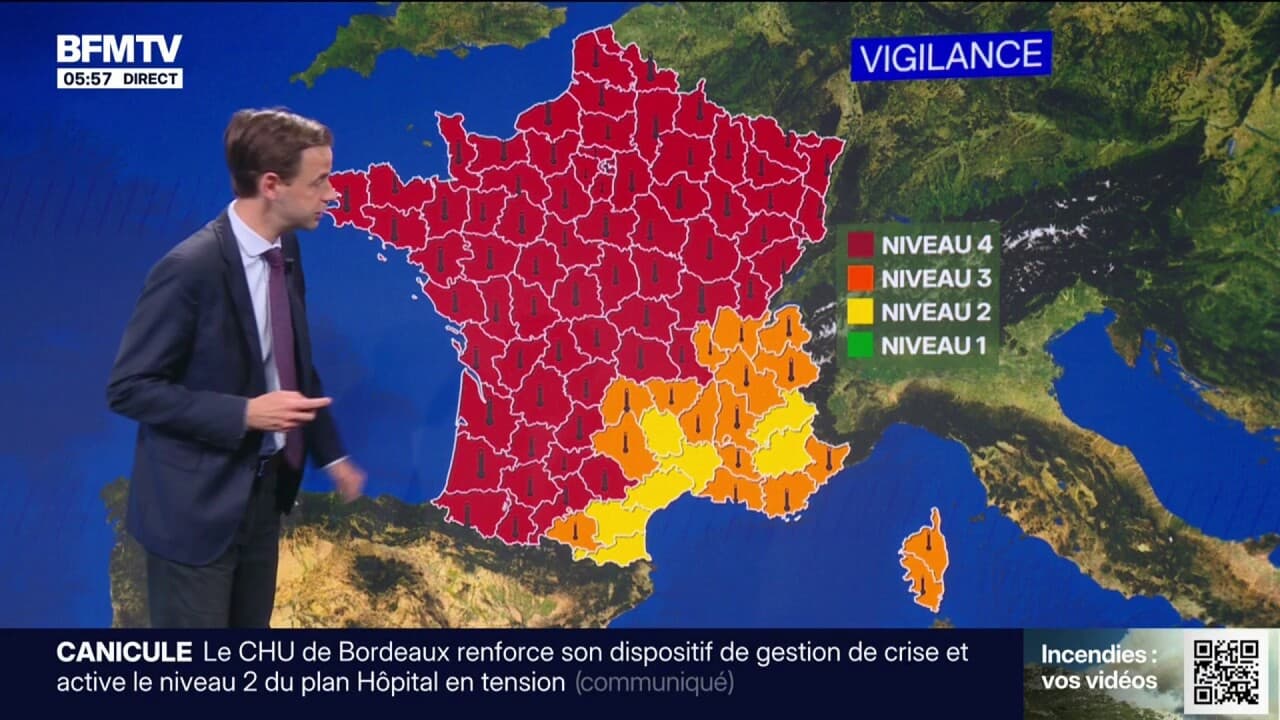 Une nouvelle journée de chaleur, des orages attendus dans l'ouest du pays