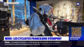 Neige-verglas: les cyclistes s'équipent pour circuler en toute sécurité