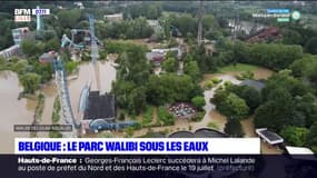 Belgique: le parc d'attraction Walibi submergé par les eaux 
