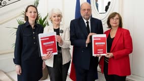 La sénatrice de l'Yonne, Dominique Vérien, en compagnie de l'ancien ministre de Justice, Éric Dupond-Moretti, en 2023