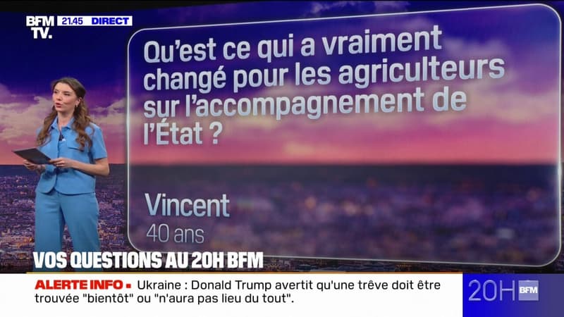 VOS QUESTIONS AU 20H BFM - Qu'est-ce qui a vraiment changé pour les agriculteurs sur l'accompagnement de l'État ?