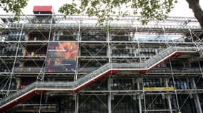 La "chenille" d'escaliers mécaniques du Centre Pompidou à Paris le 7 juin 2009 