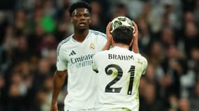 Aurélien Tchouameni et Brahim Diaz avec le Real Madrid - le 04/03/2025