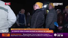 Convoi d'Agen bloqué : Les agriculteurs monteront "par d'autres moyens", assure Christian Convers 