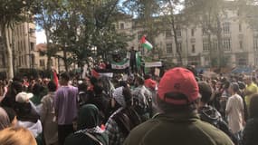 Une manifestation pro-Palestine se déroule à Lyon ce samedi 14 octobre. 