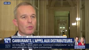 Carburants: de Rugy salue Total qui a répercuté la baisse du cours du pétrole à la pompe