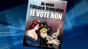 La nouvelle affiche de campagne du Front National pour l'Alsace.