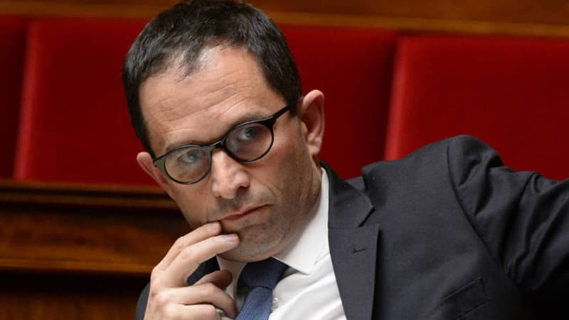 Benoît Hamon sur les bancs de l'Assemblée nationale. -