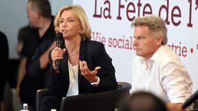 Valérie Pécresse et Fabien Roussel à la Fête de l'Humanité le 11 septembre 2021.