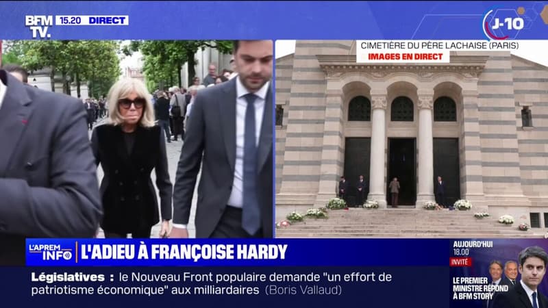 Brigitte Macron, Rachida Dati ou encore Nicolas Sarkozy sont arrivés au Père-Lachaise pour rendre hommage à Françoise Hardy