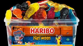 Une boîte de bonbons Haribo édition spéciale Halloween 2024.