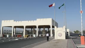 La frontière entre l'Arabie saoudite et le Qatar, côté qatari