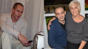 A gauche, Sébastien Judalet, à droite Roberto Gianfalla et sa soeur Carmela.