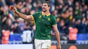 Eben Etzebeth après la victoire de l'Afrique du Sud en quart de finale de la Coupe du monde de rugby, 15 octobre 2023