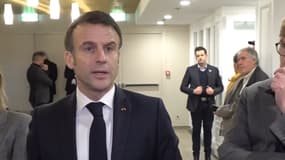 Le chef de l'État Emmanuel Macron au Salon de l'agriculture ce samedi.