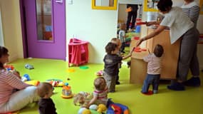 Illustration - Des enfants dans une crèche