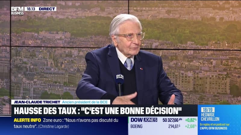 Jean-Claude Trichet (BCE) : hausse des taux, "c'est une bonne décision" - 11/06