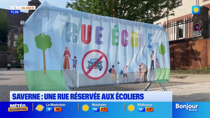 "Inciter à venir à pied ou en vélo": une "rue école" en cours d'expérimentation à Saverne