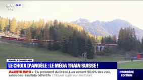 Le choix d'Angèle: le train le plus long du monde qui a roulé ce samedi dans les Alpes suisses 