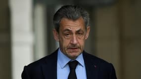 L'ancien président Nicolas Sarkozy, le 10 avril 2022 à Paris