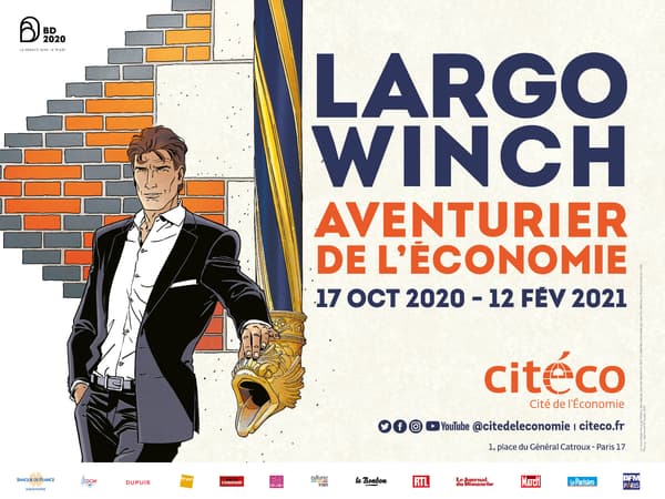 Affiche de l'exposition "Largo Winch Aventurier de l'économie" Affiche de l'exposition "Largo Winch Aventurier de l'économie"