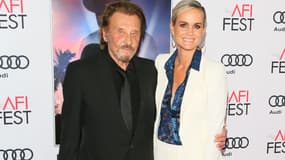 Johnny Hallyday et sa femme Laeticia à Hollywood en 2016