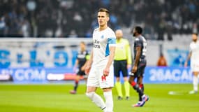 Arkadiusz Milik avec l'OM contre Monaco en L1, le 6 mars 2022