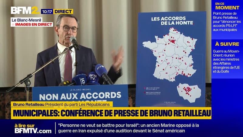 "C’est une bande de tartuffes": Bruno Retailleau dénonce "l’hypocrisie" des partis de gauche qui s'allient à LFI pour les élections municipales