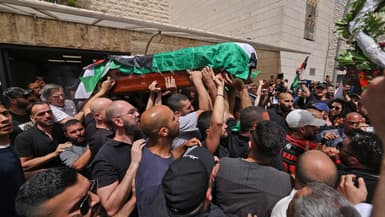 Le cercueil de Shireen Abu Akleh à Jérusalem AHMAD GHARABLI - AFP