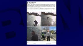 Un policier américain est mis à l'honneur dans une publication Facebook du 3 février 2025.