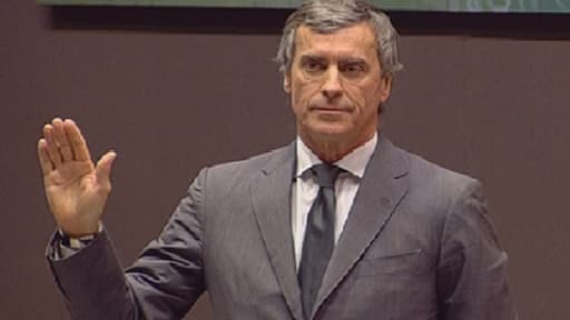 Jérôme Cahuzac prête serment, ce mercredi devant la Commission d'enquête parlementaire.
