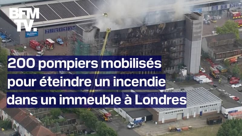 Londres: 200 pompiers mobilisés pour éteindre un incendie dans un immeuble