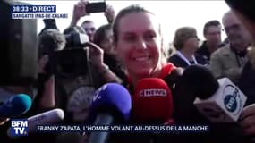 La femme de Franky Zapata se dit "soulagée" après le redécollage de son mari de la plateforme de ravitaillement dans la Manche