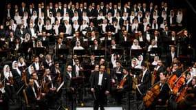 L'orchestre symphonique de Téhéran, lors d'une représentation dans la capitale iranienne, le 16 mars 2015.