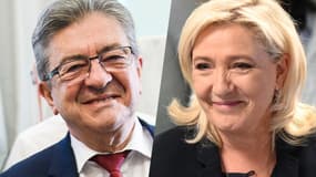 Jean-Luc Mélenchon et Marine Le Pen