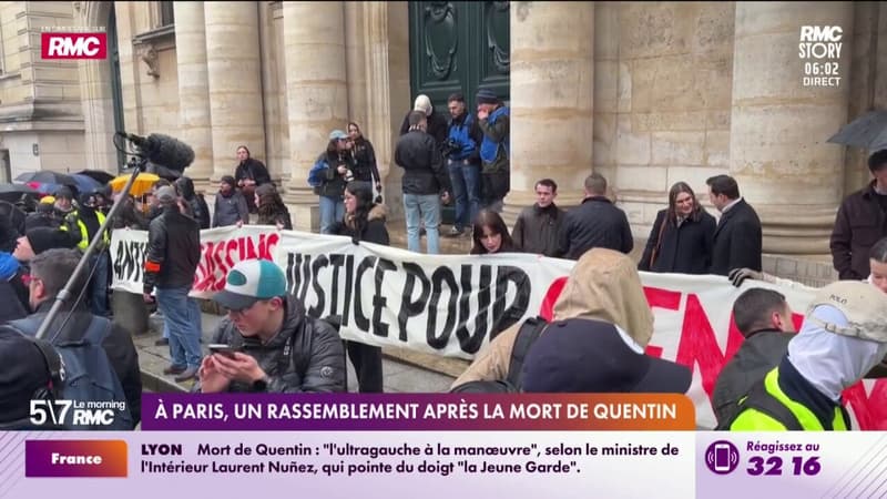 A Paris, un rassemblement après la mort de Quentin